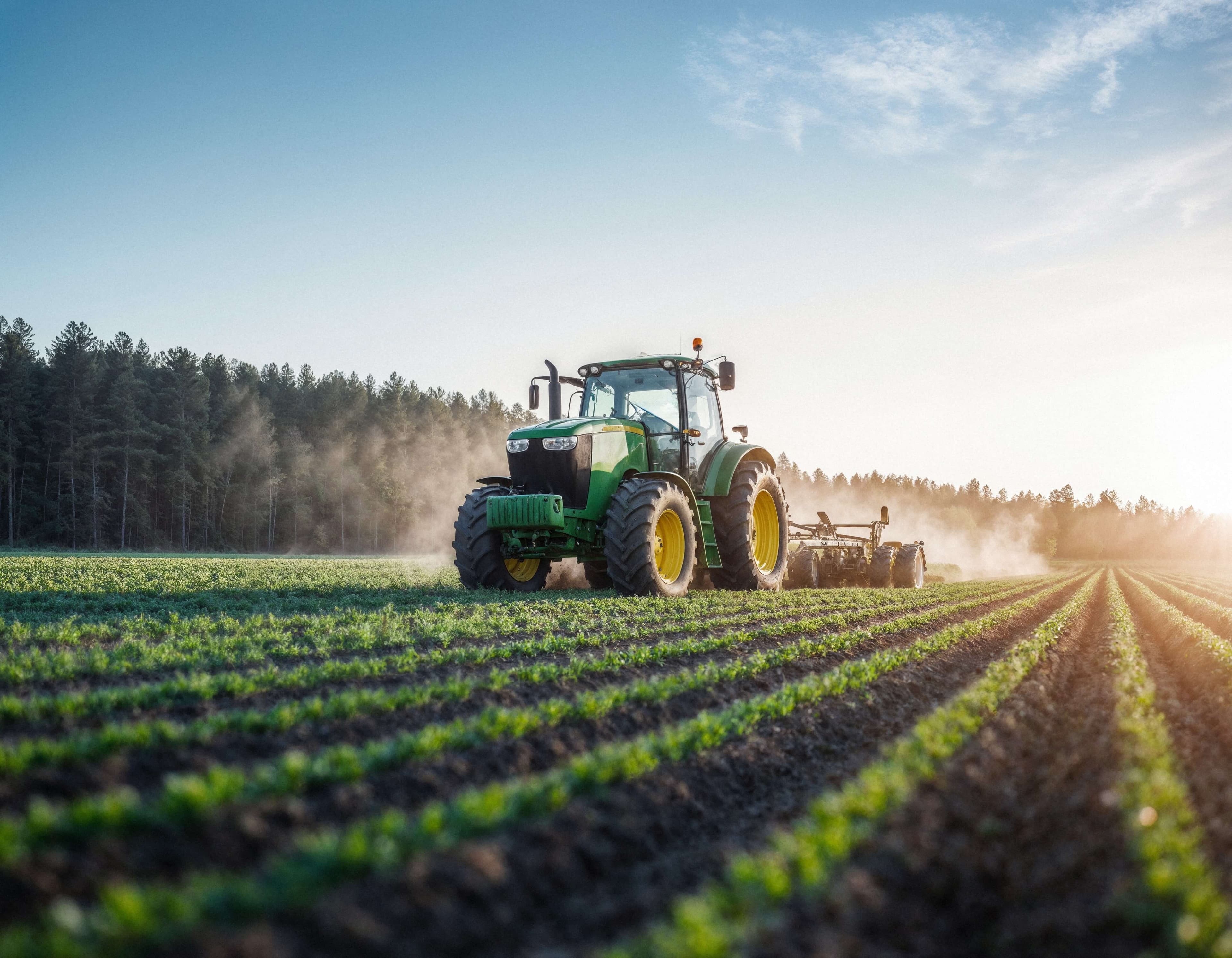 Champ cultivé au lever du soleil, Coopérative Zongo